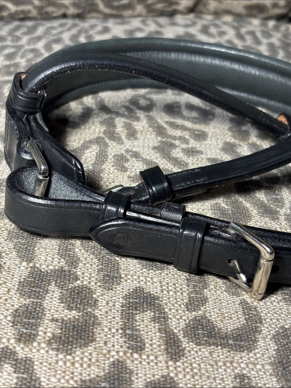NWT* Vespucci plain raised crank Noseband (missing chin pad) cob size - Picture 6 of 11